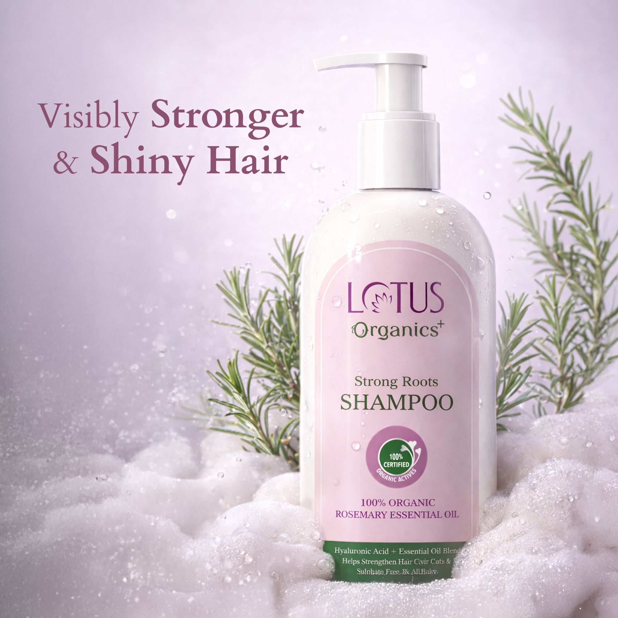 Lotus Herbals Organics+ Strong Roots Shampoo, 280ml