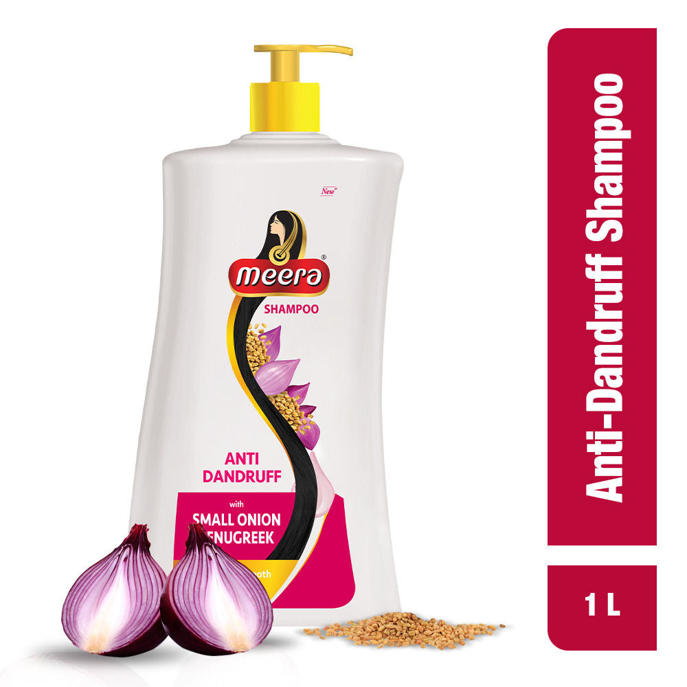 Meera Anti Dandruff Shampoo with Goodness Of Small Onion & Fenugreek, 1000ml Buy at Indicrest Image 8