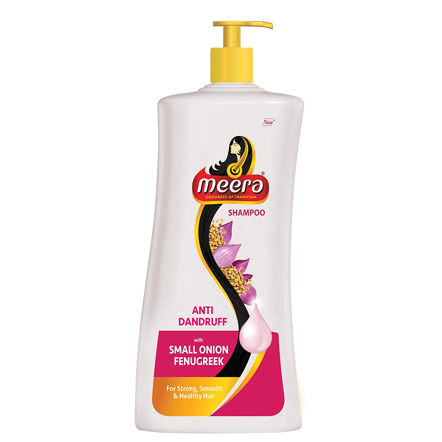 Meera Anti Dandruff Shampoo with Goodness Of Small Onion & Fenugreek, 1000ml Buy at Indicrest