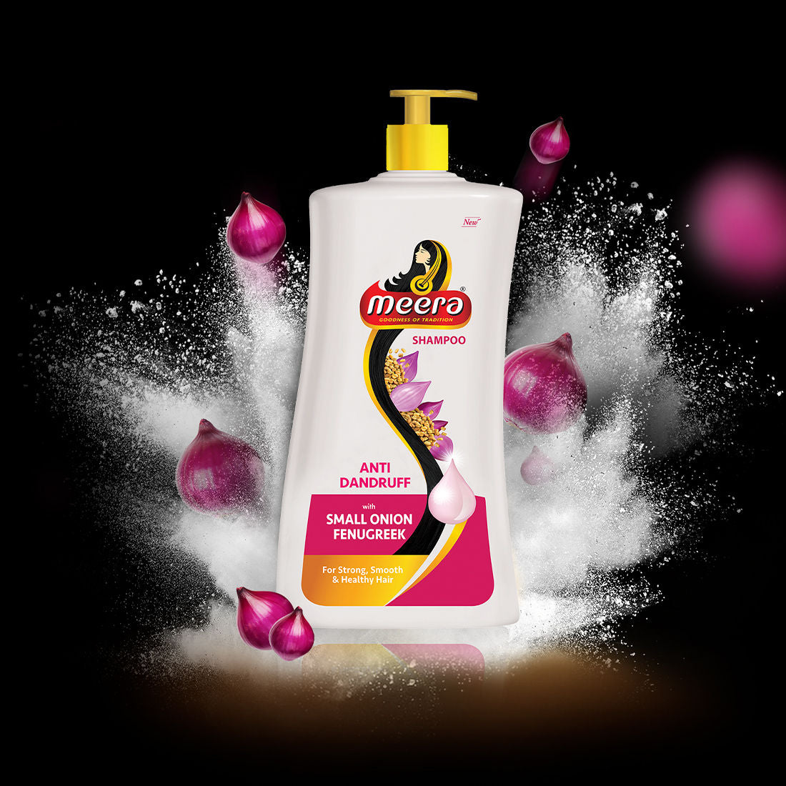 Meera Anti Dandruff Shampoo with Goodness Of Small Onion & Fenugreek, 1000ml Buy at Indicrest Image 5
