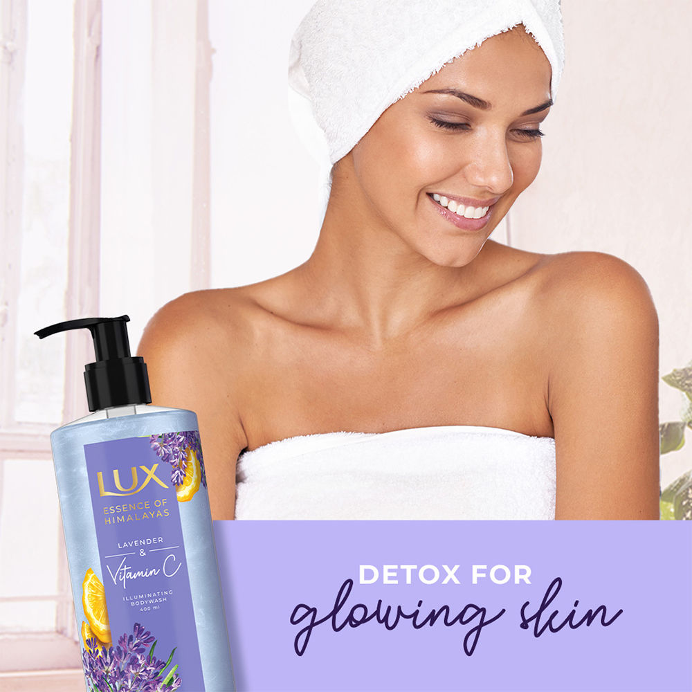 Lux Essence Of Himalayas Lavender & Vitamin C Illuminating Body Wash, 400ml Buy at Indicrest Image 4