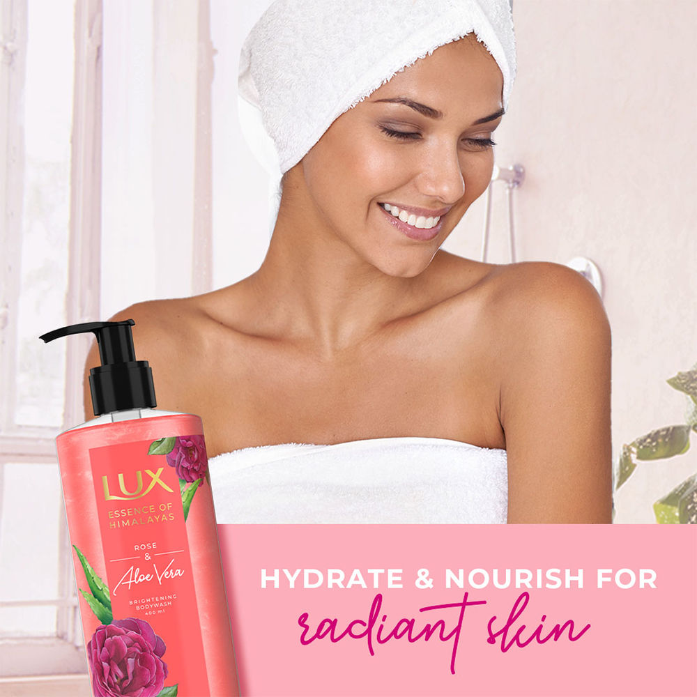 Lux Essence Of Himalayas Rose & Aloe Vera Brightening Body Wash, 400ml Buy at Indicrest Image 4