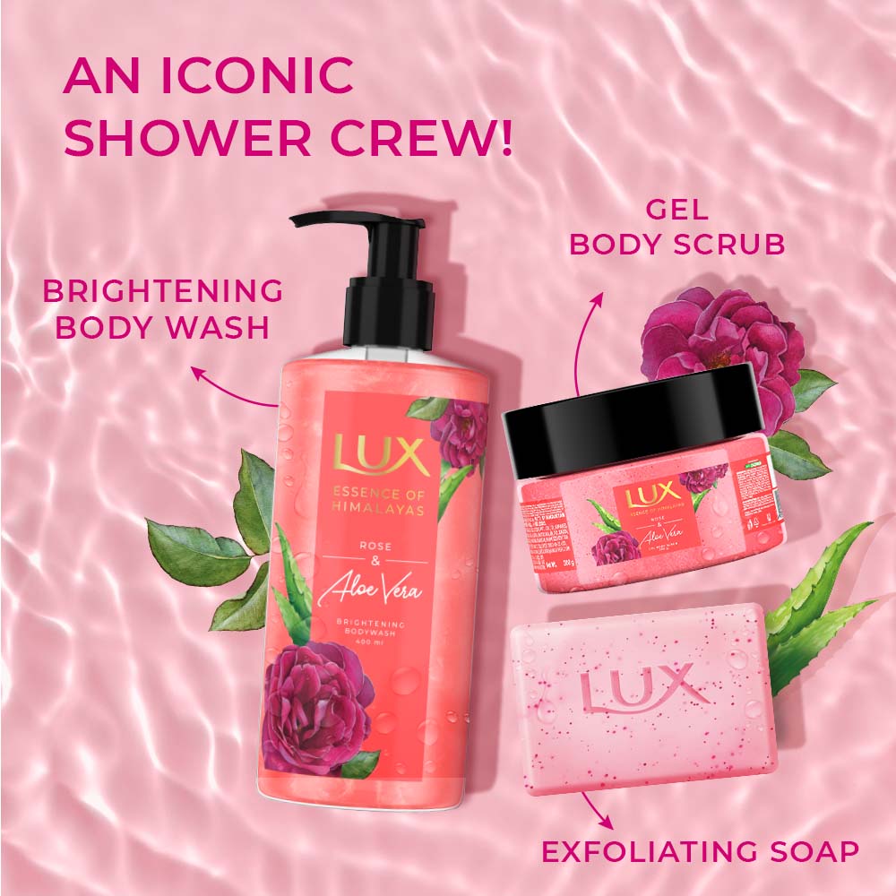 Lux Essence Of Himalayas Rose & Aloe Vera Brightening Body Wash, 400ml Buy at Indicrest Image 8