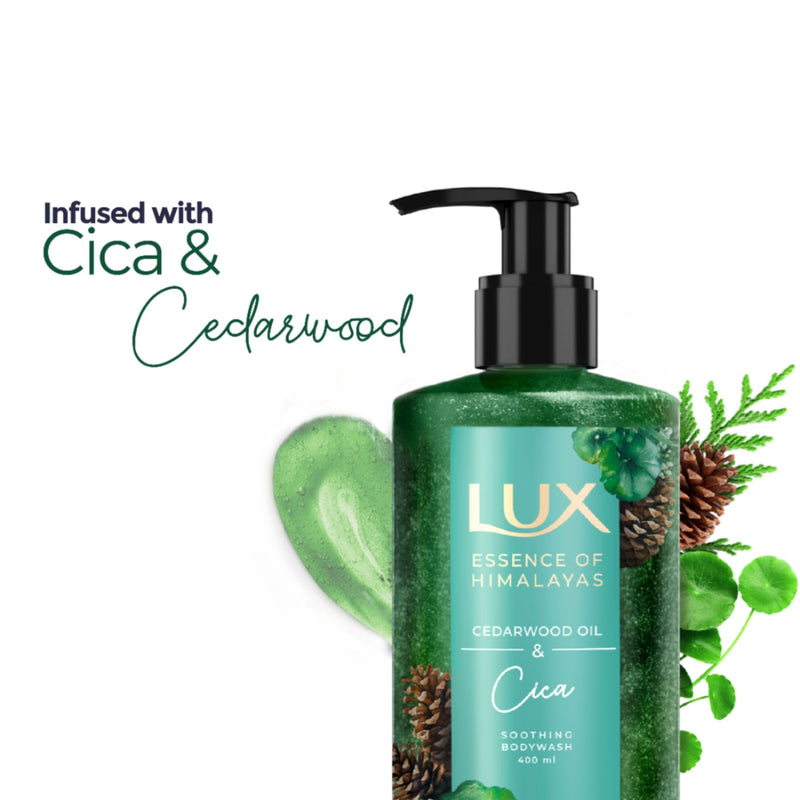 Lux Essence Of Himalayas Cedarwood Oil & Cica Soothing Body Wash, 400ml Buy at Indicrest