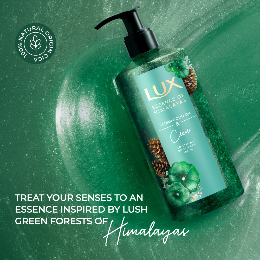 Lux Essence Of Himalayas Cedarwood Oil & Cica Soothing Body Wash, 400ml Buy at Indicrest Image 3
