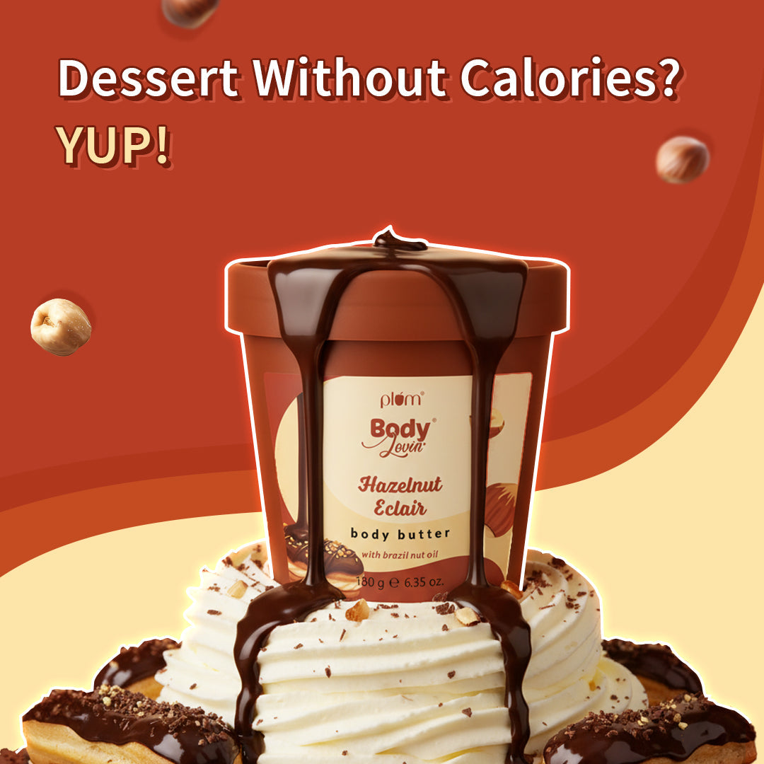 Plum Hazelnut Eclair Body Butter by Plum BodyLovin' | Deep Moisturization | Shea Butter & Brazil Nut Oil | Decadent Hazelnut Chocolate Fragrance | Non-Greasy & Lightweight, 180g