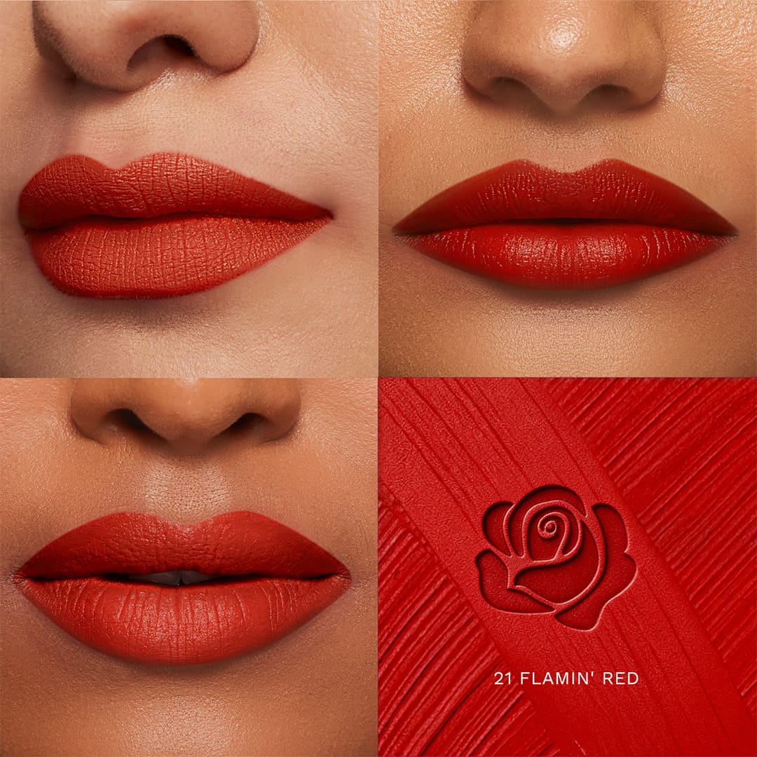 pilgrim matte me up serum bullet lipstick flamin red 21   Image 3   Buy from Indicrest