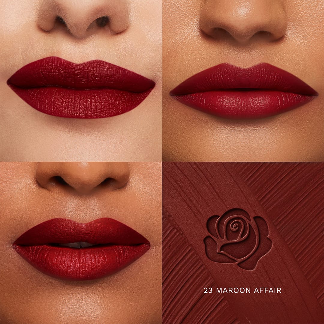 pilgrim matte me up serum bullet lipstick maroon affair 23   Image 3   Buy from Indicrest