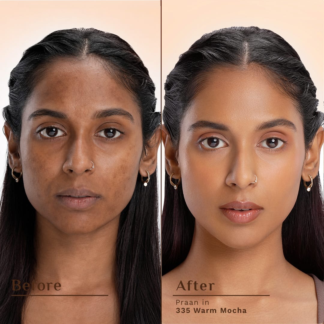 pilgrim dream matte tinted serum foundation warm mocha 335   Image 3   Buy from Indicrest