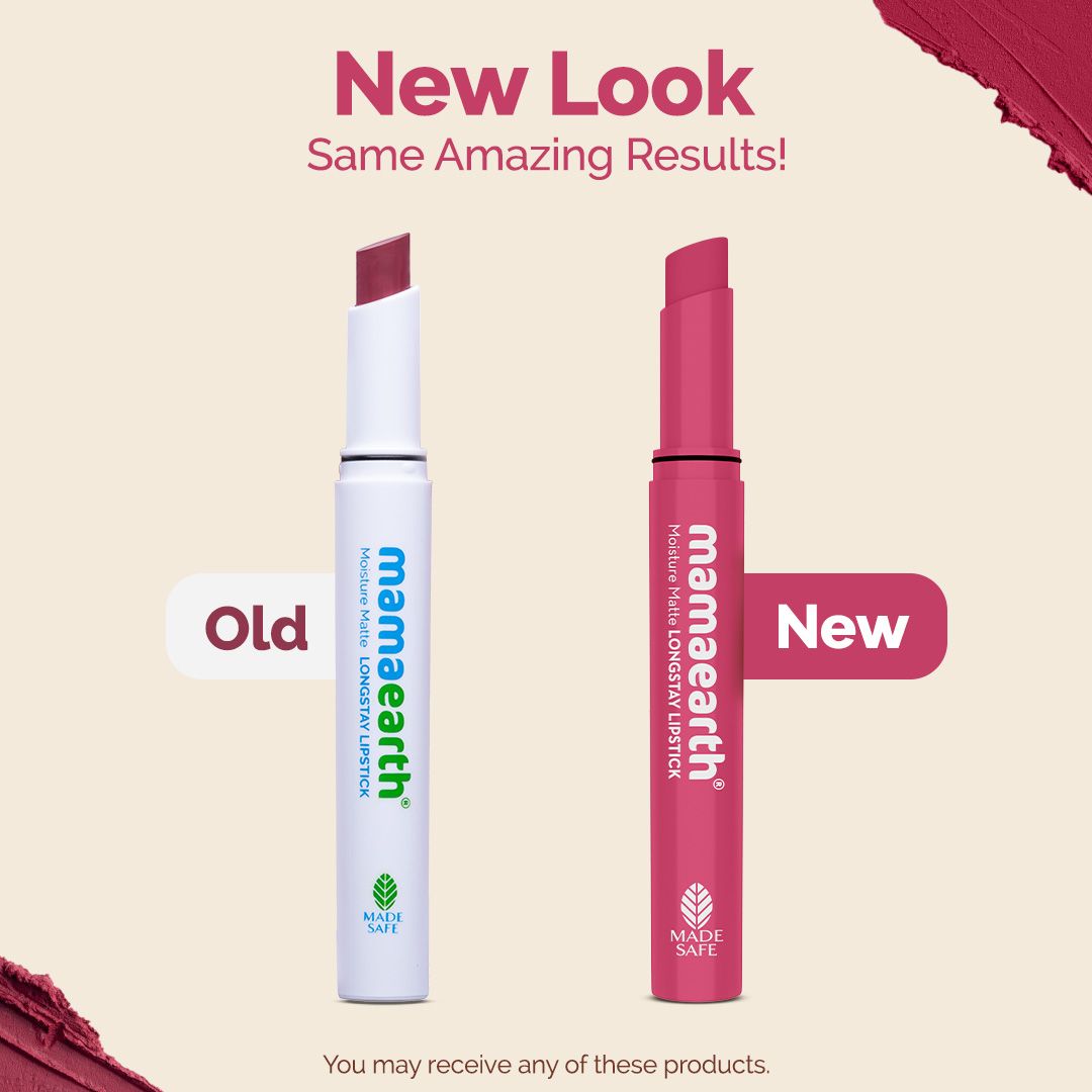 Mamaearth Moisture Matte Long Stay Lipstick, 2g | Candyfloss Pink - Image 2 - Buy from Indicrest