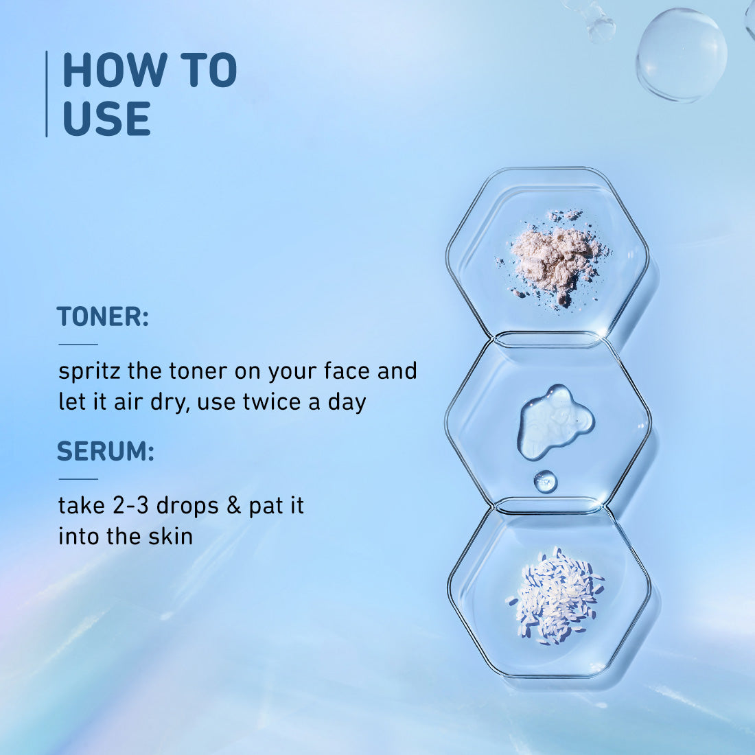 Niacinamide with Rice Water Acne Busting Duo - Face Serum (30ml) & Toner