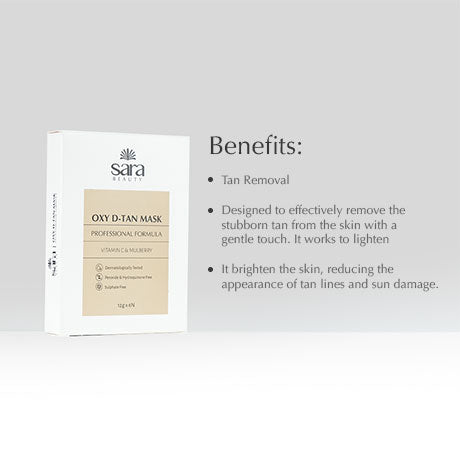 Sara Oxy D-TAN Mask For Instant Tan Removal, Ideal For De-Tanning, For Multiple Use, Pack of 1, 6 X 12g - Image 4 - Buy from Indicrest