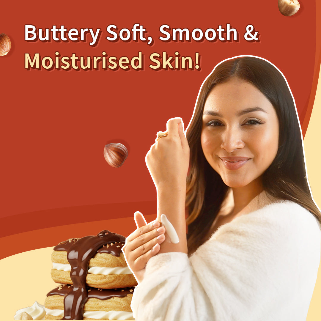 Plum Hazelnut Eclair Body Butter by Plum BodyLovin' | Deep Moisturization | Shea Butter & Brazil Nut Oil | Decadent Hazelnut Chocolate Fragrance | Non-Greasy & Lightweight, 180g