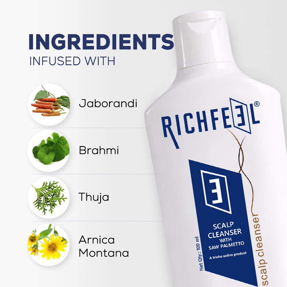 Richfeell Scalp Cleanser With Saw Palmetto 100 Ml - Image 4 - Buy from Indicrest