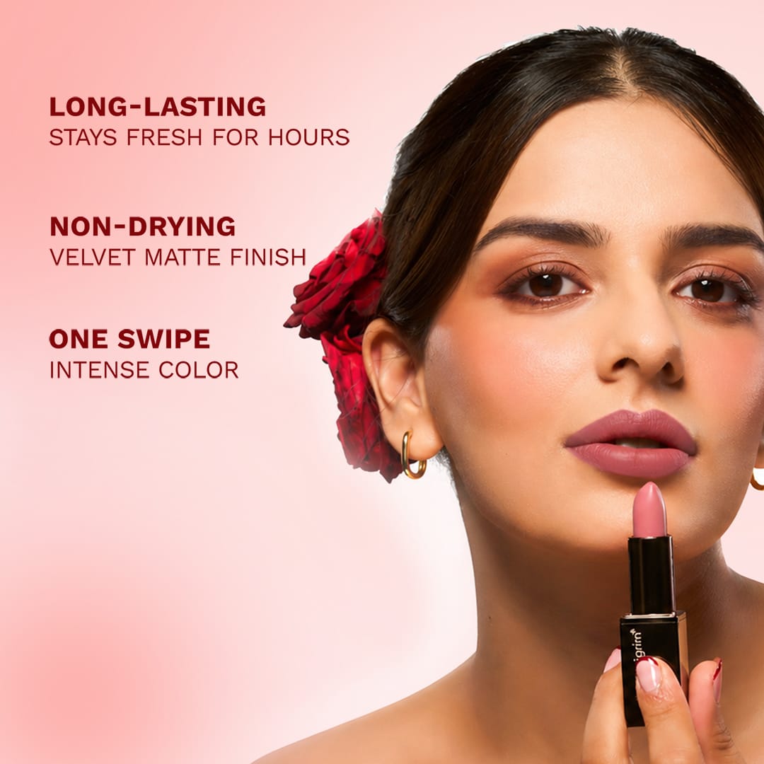 pilgrim matte me up serum bullet lipstick untamed red 22   Image 4   Buy from Indicrest