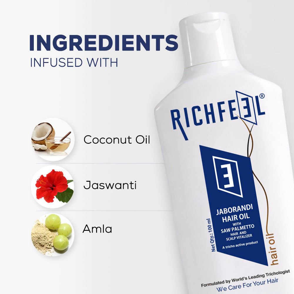 Richfeell Jaborandi Hair Oil With Saw Palmetto 100 Ml - Image 4 - Buy from Indicrest