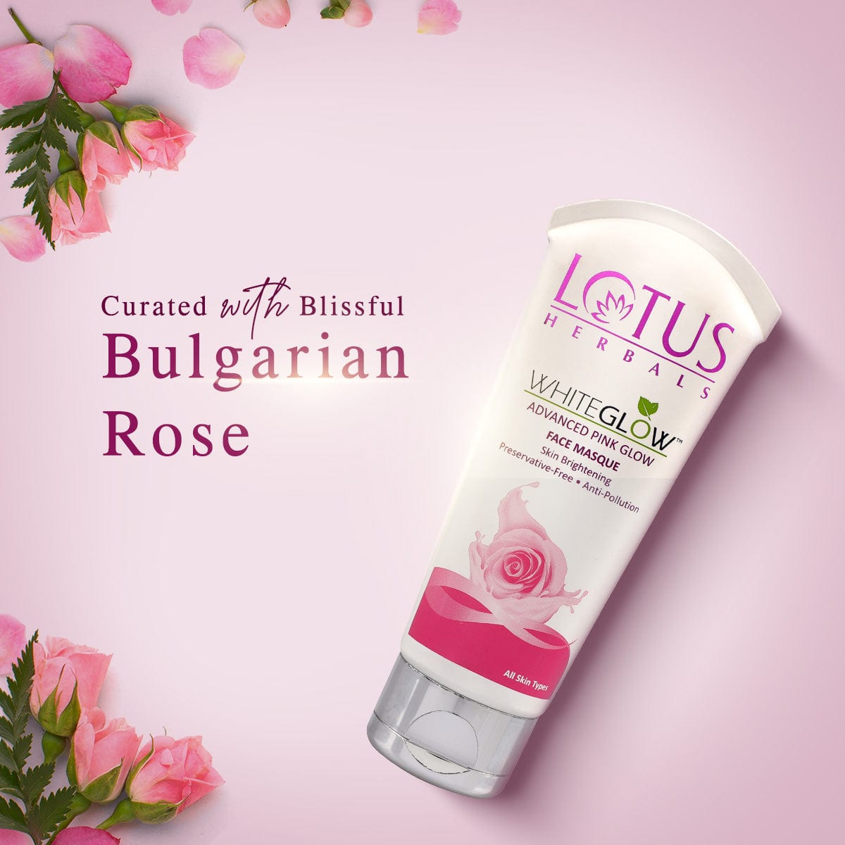 Lotus Herbals WhiteGlow Advanced Pink Glow Face Masque, 2 X 100g