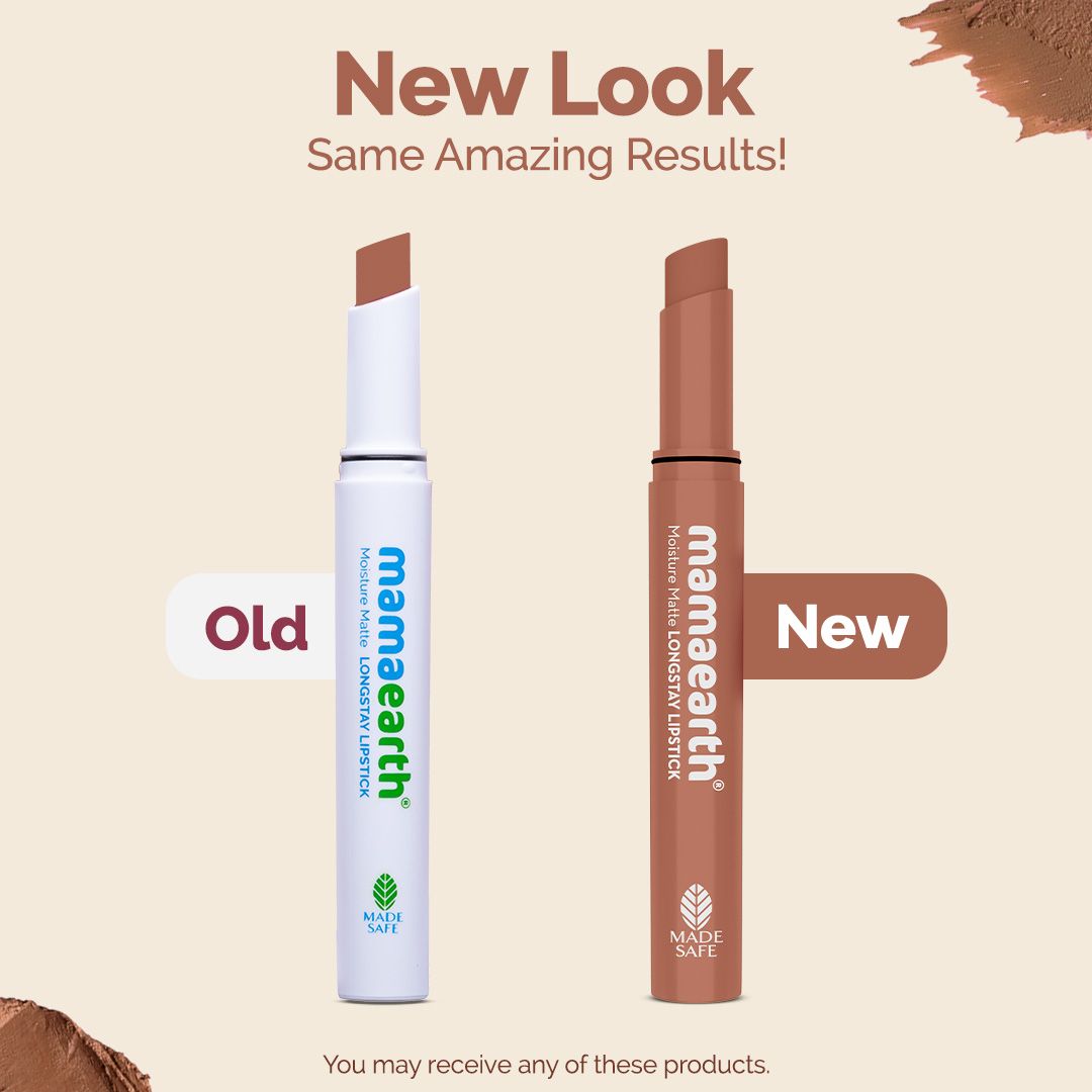 Mamaearth Moisture Matte Long Stay Lipstick, 2g | Cinnamon Nude - Image 2 - Buy from Indicrest