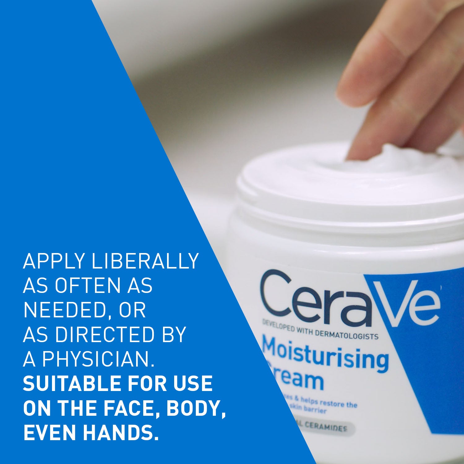 CeraVe Moisturizer For Dry Skin, Barrier Repair Cream with Ceramides, Dermatologist recommended, 340g Buy at Indicrest Image 8
