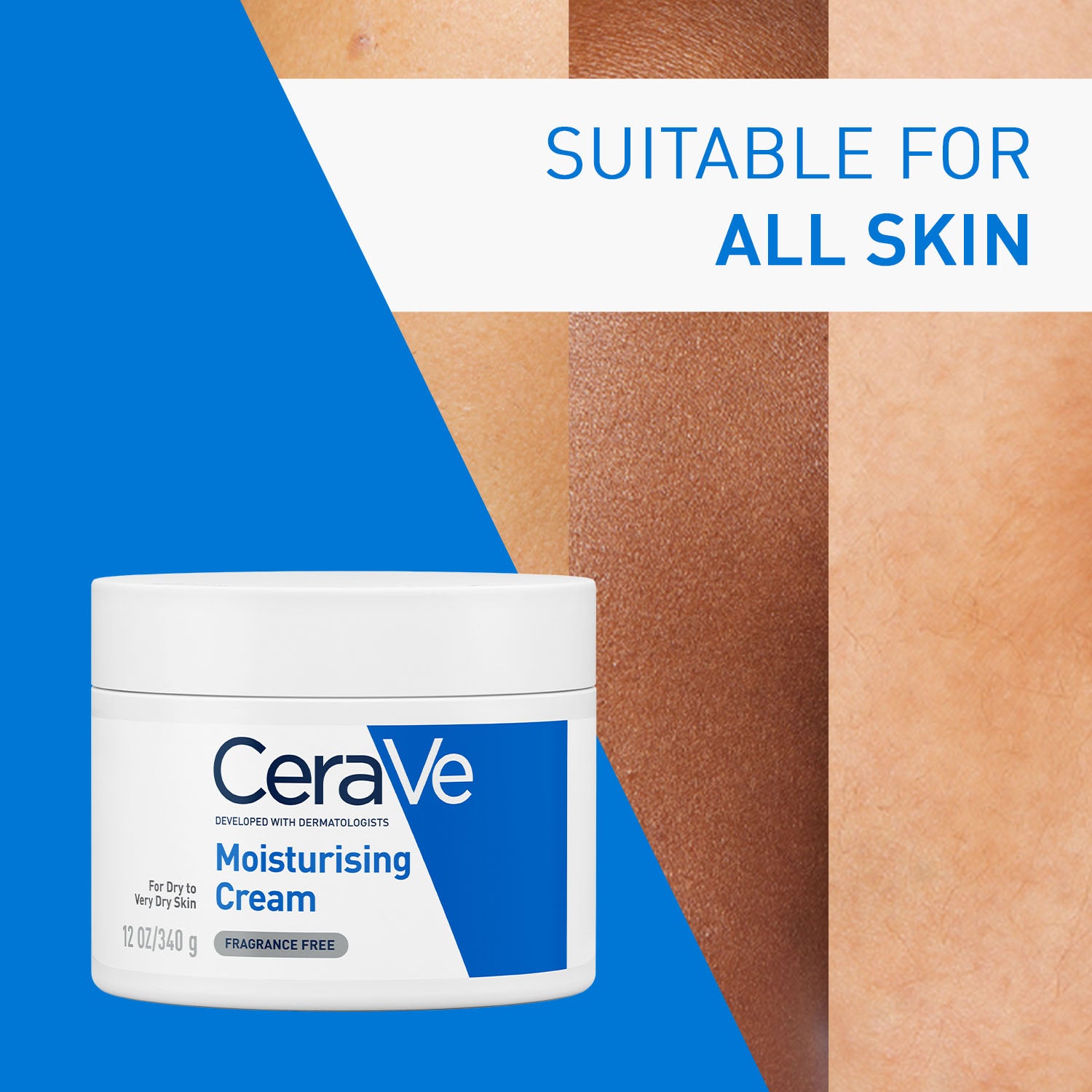 CeraVe Moisturizer For Dry Skin, Barrier Repair Cream with Ceramides, Dermatologist recommended, 340g Buy at Indicrest Image 9