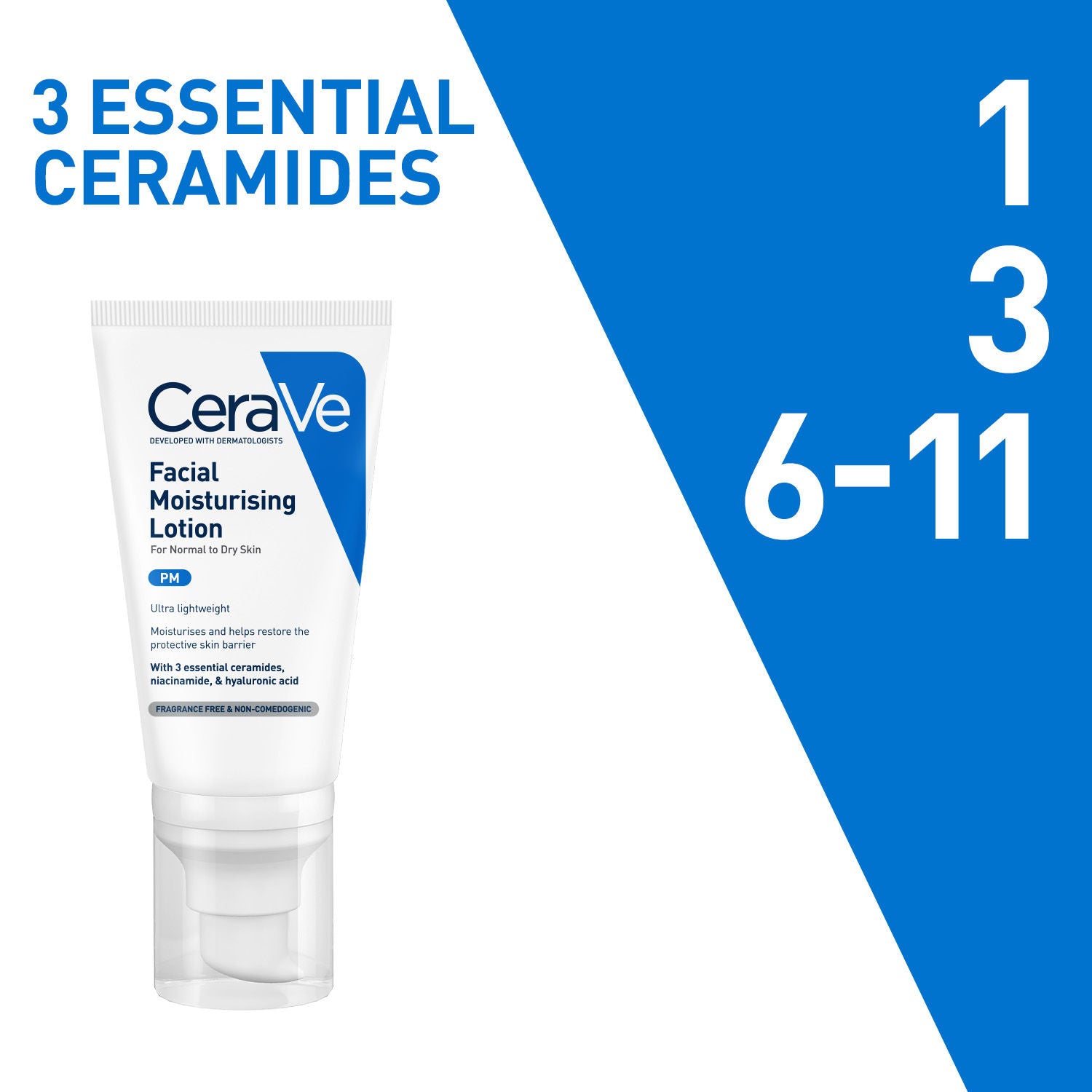 CeraVe PM Facial Moisturizer Lightweight Night Cream with Ceramides, Niacinamide & Hyaluronic Acid, 50g Buy at Indicrest Image 7