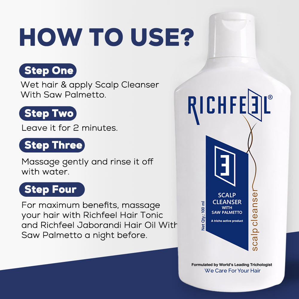 Richfeell Scalp Cleanser With Saw Palmetto 100 Ml - Image 5 - Buy from Indicrest