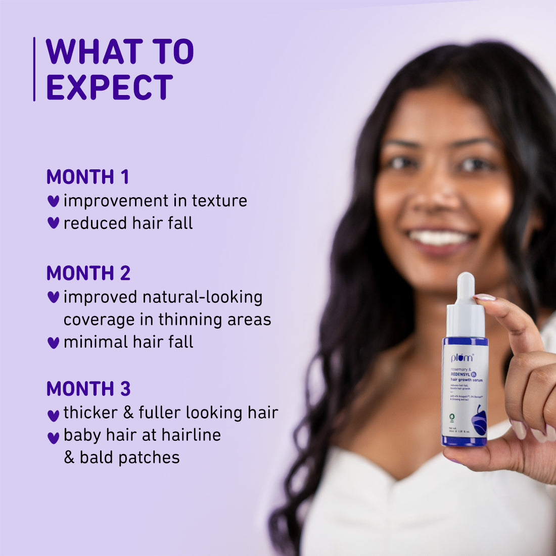 Plum Rosemary & 3% Redensyl Hair Growth serum | Reduces Hairfall | Boosts Hair Growth | Improves Hair Density, 30ml