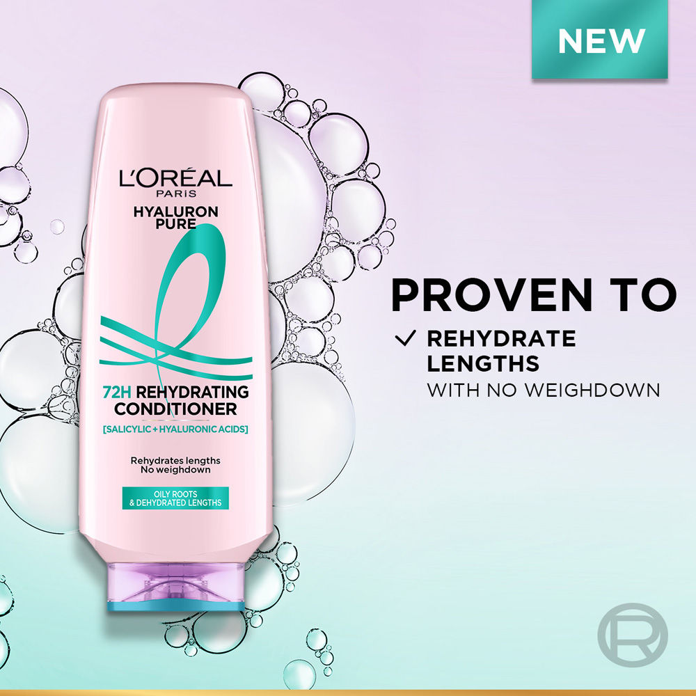 L'Oreal Paris Hyaluron Pure 72H Rehydrating Conditioner, 340ml Buy at Indicrest Image 3