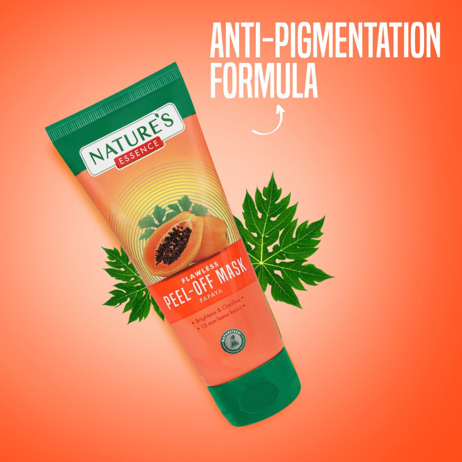 Nature's Essence Flawless Peel-Off Mask For Glowing Skin Papaya Face Mask, 50g Buy at Indicrest Image 2