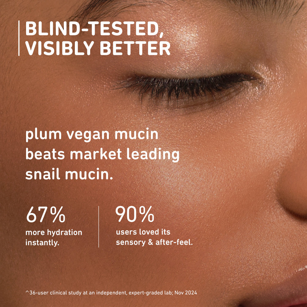 Plum Cica & Hya-Betaine Vegan Mucin Face Essence With Azuki Bean Extracts & ATP | 72 Hr, 5-Layer Deep Hydration | Soothes & Cools | Lightweight, Quick-Absorbing & Non-Sticky, 100ml