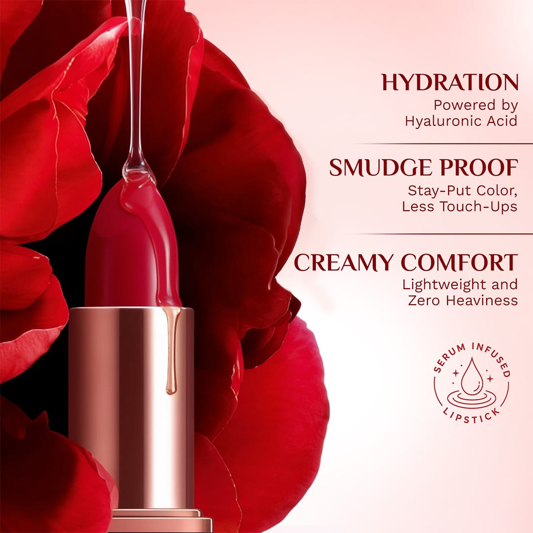 pilgrim matte me up serum bullet lipstick untamed red 22   Image 6   Buy from Indicrest