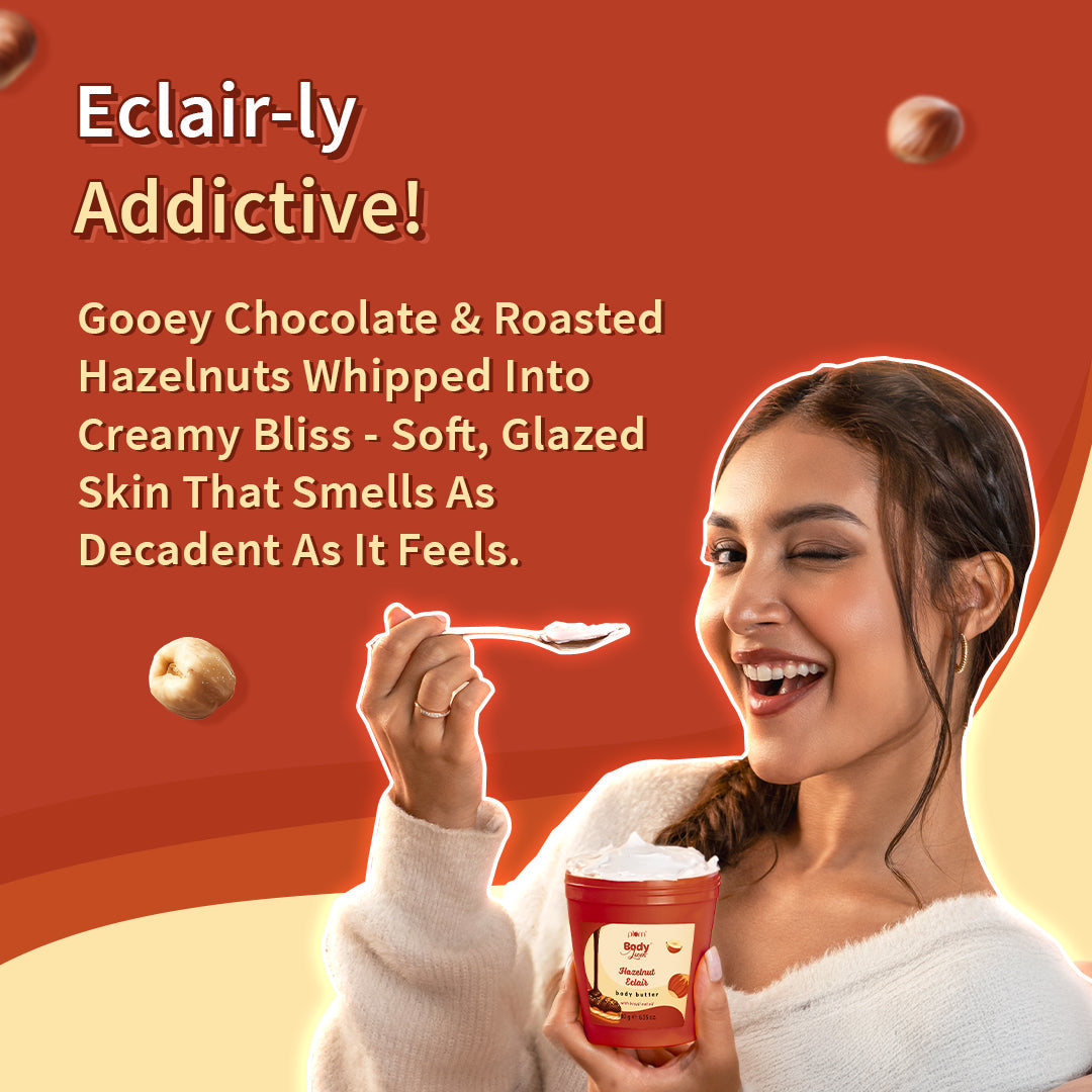 Plum Hazelnut Eclair Body Butter by Plum BodyLovin' | Deep Moisturization | Shea Butter & Brazil Nut Oil | Decadent Hazelnut Chocolate Fragrance | Non-Greasy & Lightweight, 180g