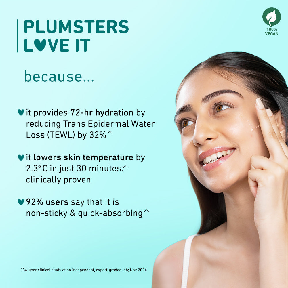 Plum Cica & Hya-Betaine Vegan Mucin Face Essence With Azuki Bean Extracts & ATP | 72 Hr, 5-Layer Deep Hydration | Soothes & Cools | Lightweight, Quick-Absorbing & Non-Sticky, 100ml