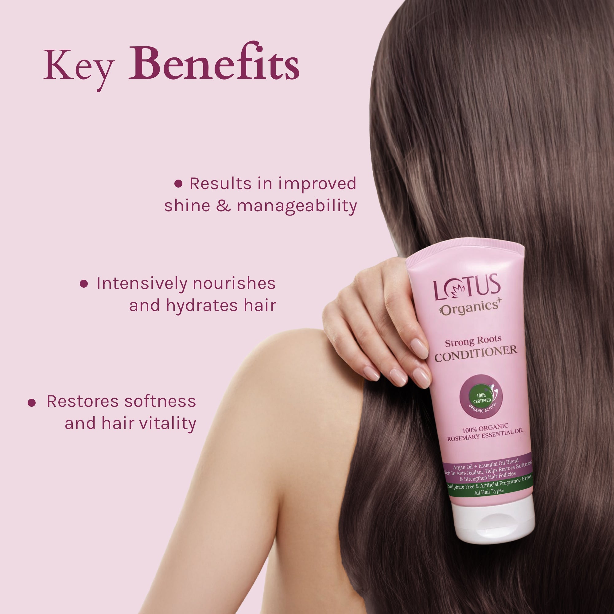 Lotus Herbals Organics+ Strong Roots Conditioner, 200ml
