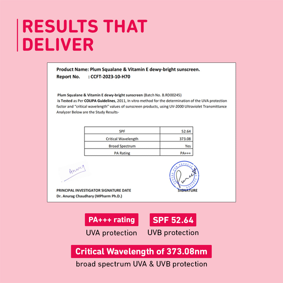 Plum Squalane & Vitamin E SPF 50 PA+++ Dewy-Bright Sunscreen | Safe, New Gen UV Filters | No White Cast, 50g