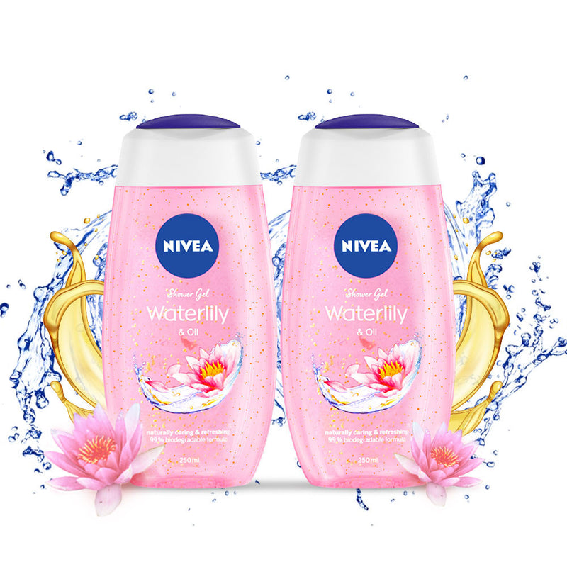 Nivea Refreshing Body Wash Combo With Waterlily Extract & Care Oil Buy at Indicrest
