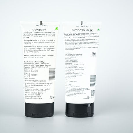 Sara D-Tan Mask and Scrub Pack For Instant De-Tan Removal and Acne Prone Free skin, 350g - Image 7 - Buy from Indicrest