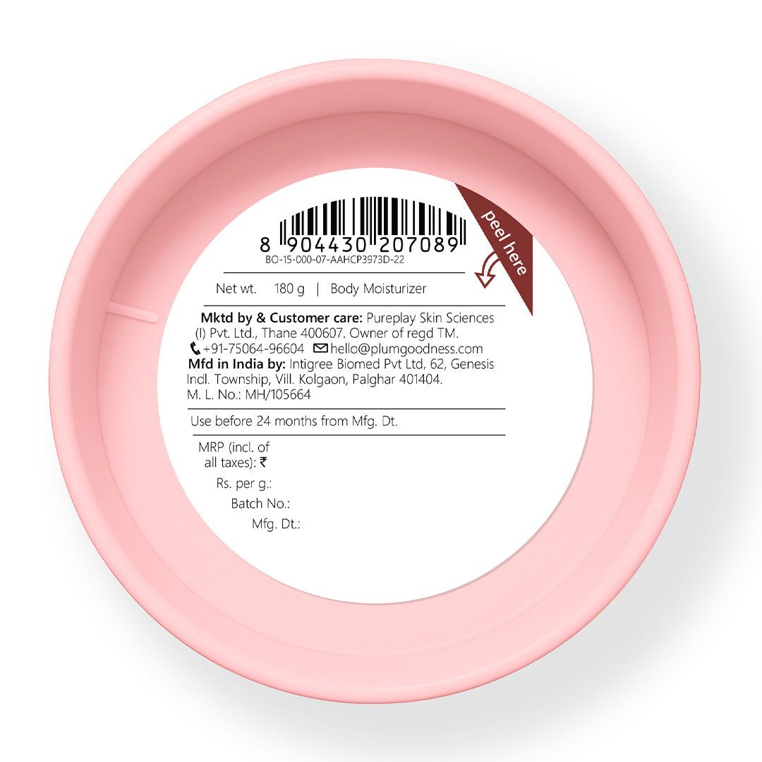 Plum Marshmallow Melt Body Butter by Plum BodyLovin' | Deep Moisturization | Shea Butter & Brazil Nut Oil | Cozy Cocoa Fragrance | Non-Greasy & Lightweight, 180g