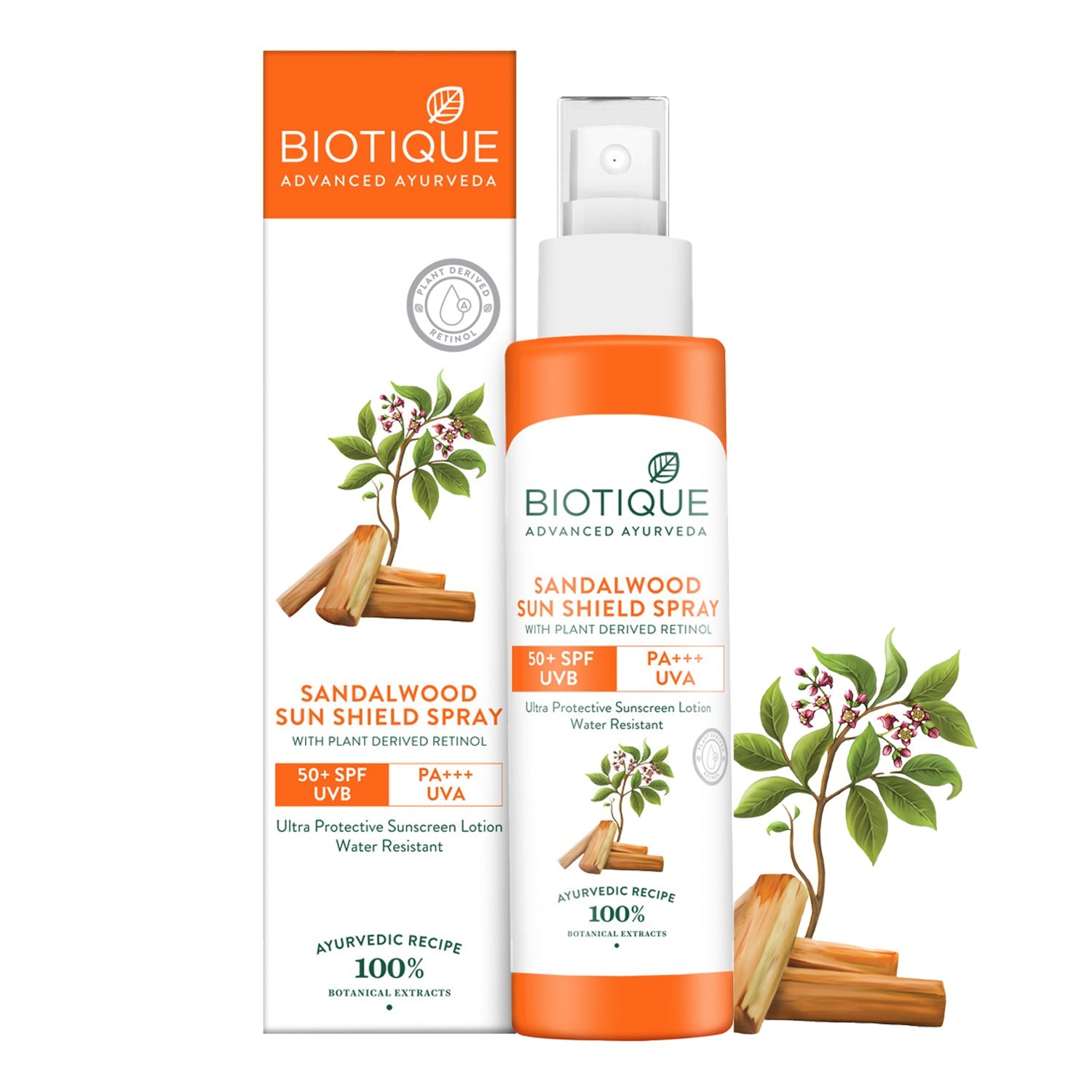 Biotique Sandalwood Sunshield Spray SPF 50, 120ml - Buy from Indicrest