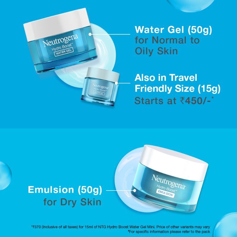 Neutrogena Hydro Boost Water Gel Super Saver Combo With Hyaluronic Acid For 72 Hours Hydration, 2 X 50g