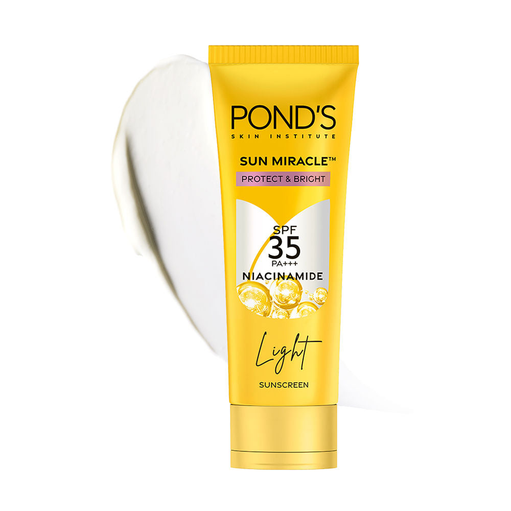 Pond’s Sun Miracle SPF 35 PA+++ Light Sunscreen - Protect & Bright, With Niacinamide, 50g Buy at Indicrest