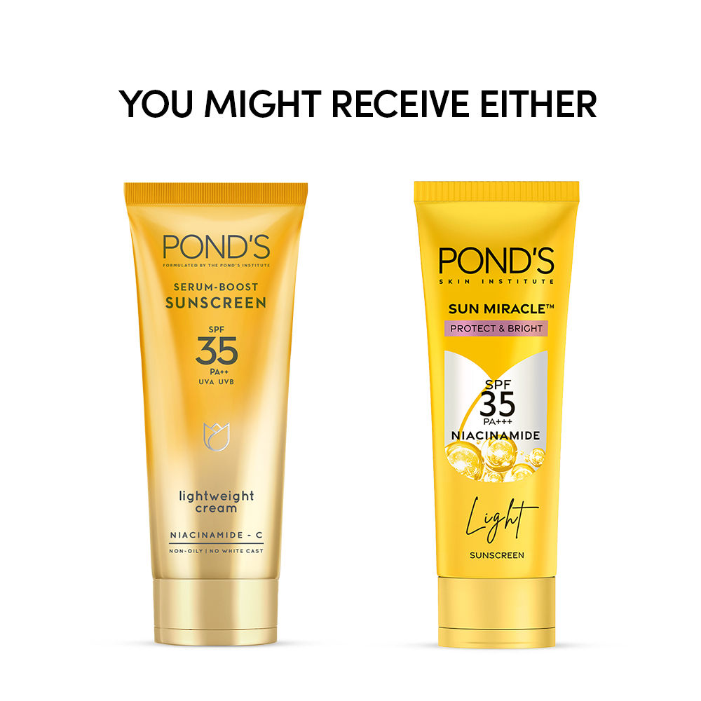 Pond’s Sun Miracle SPF 35 PA+++ Light Sunscreen - Protect & Bright, With Niacinamide, 50g Buy at Indicrest Image 9