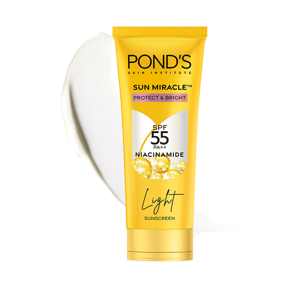 Pond’s Sun Miracle SPF 50 PA+++ Light Sunscreen - Protect & Bright, With 3% Active Niacinamide, 50g Buy at Indicrest Image 2