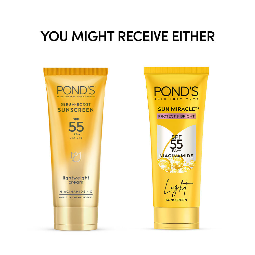Pond’s Sun Miracle SPF 50 PA+++ Light Sunscreen - Protect & Bright, With 3% Active Niacinamide, 100g Buy at Indicrest Image 10
