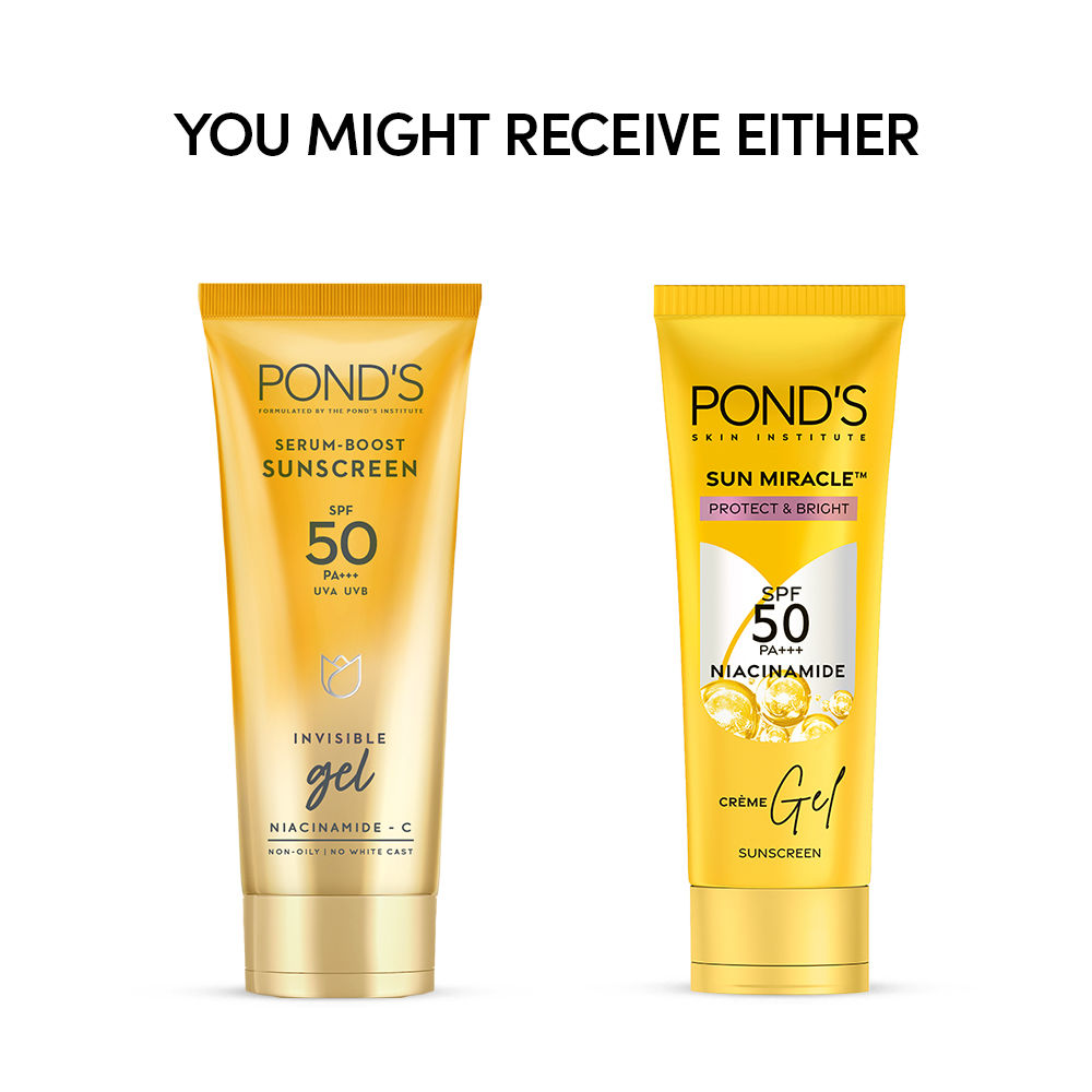 Pond’s Sun Miracle SPF 50 PA+++ Crème Gel Sunscreen - Protect & Bright, With Niacinamide, 100g Buy at Indicrest Image 10