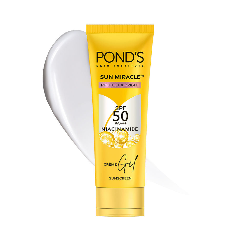 Pond’s Sun Miracle SPF 50 PA+++ Crème Gel Sunscreen - Protect & Bright, With Niacinamide, 100g Buy at Indicrest Image 2
