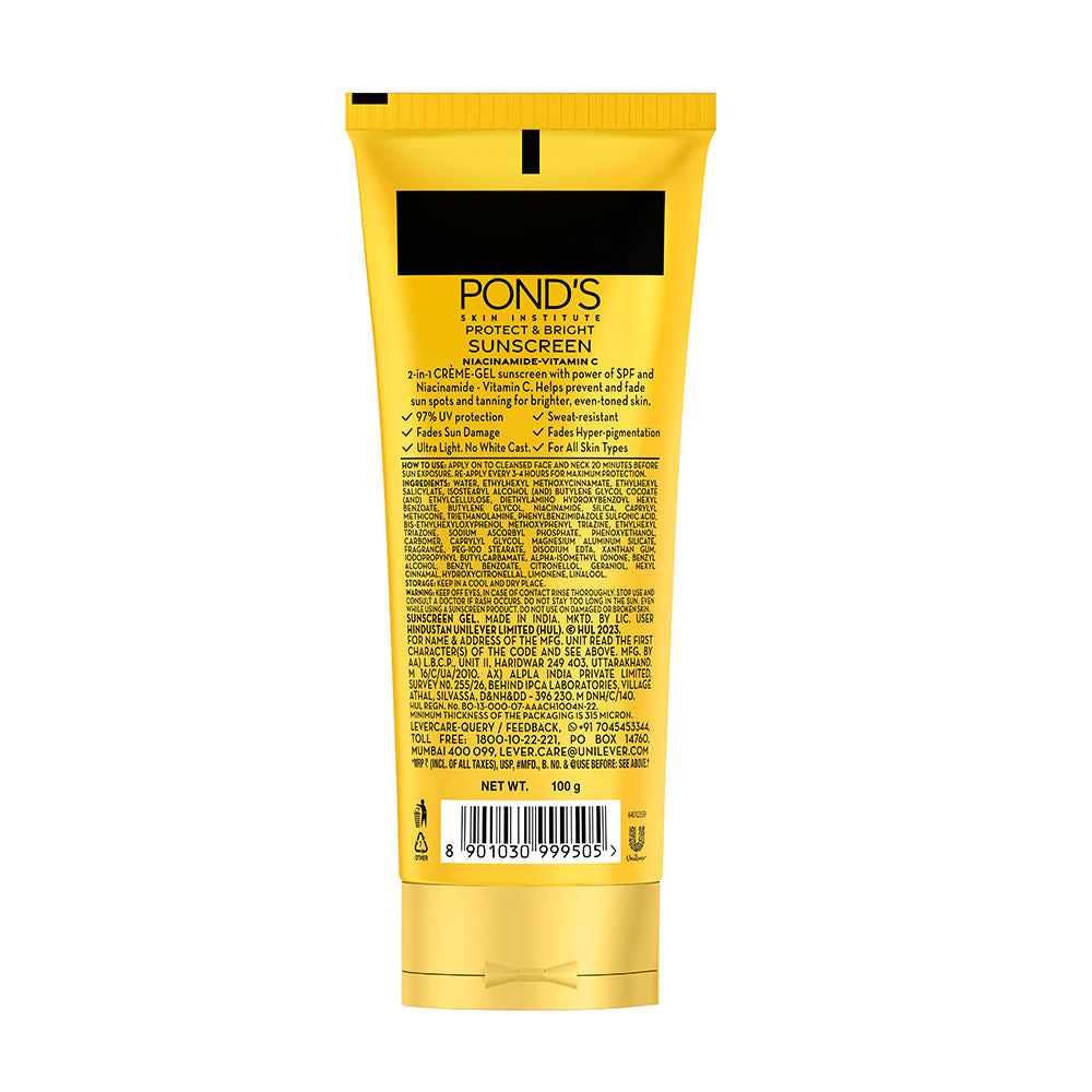 Pond’s Sun Miracle SPF 50 PA+++ Crème Gel Sunscreen - Protect & Bright, With Niacinamide, 100g Buy at Indicrest Image 9