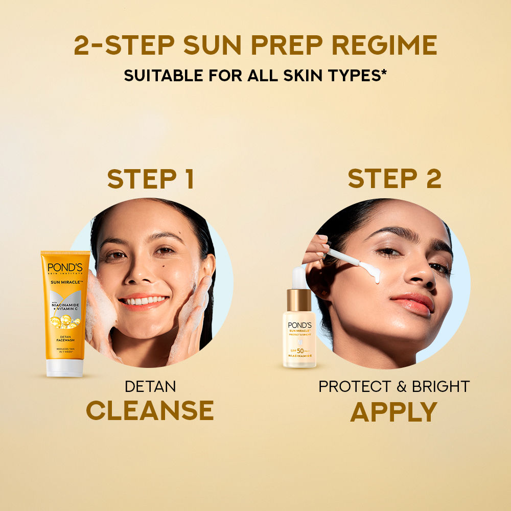 Pond’s Sun Miracle SPF 50 PA++ Sunscreen Serum - Protect & Bright, With Niacinamide, 14ml Buy at Indicrest Image 6