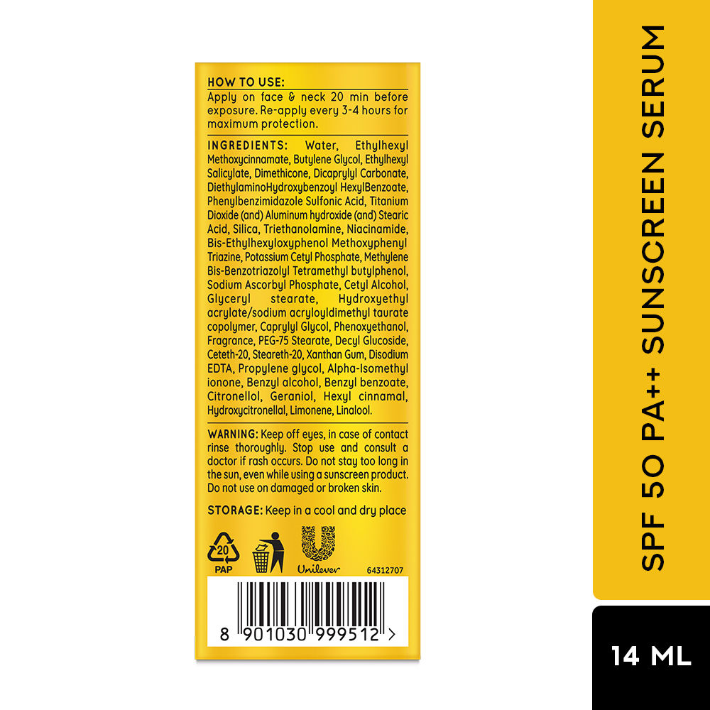 Pond’s Sun Miracle SPF 50 PA++ Sunscreen Serum - Protect & Bright, With Niacinamide, 14ml Buy at Indicrest Image 9