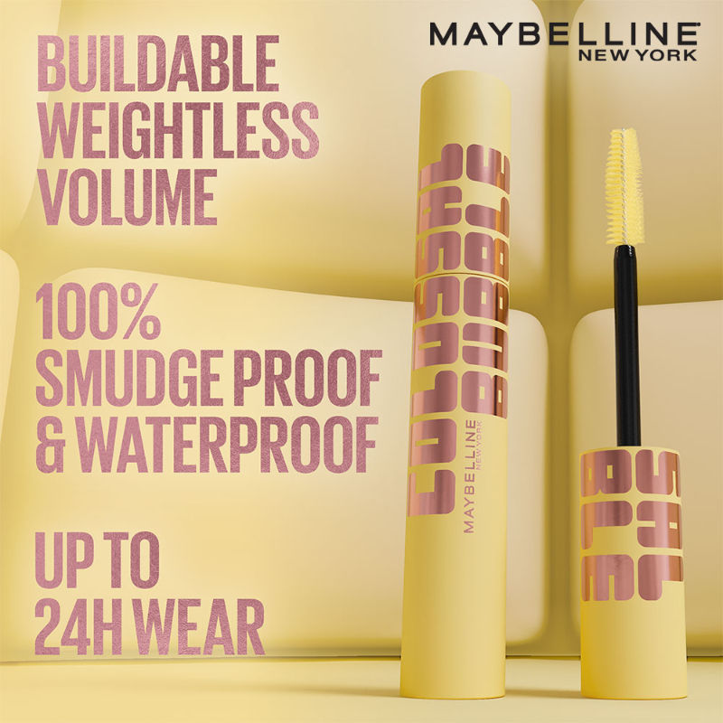 Maybelline New York Colossal Bubble Waterproof Mascara Volumizing Mascara Noir Black, 8.75ml Buy at Indicrest Image 3